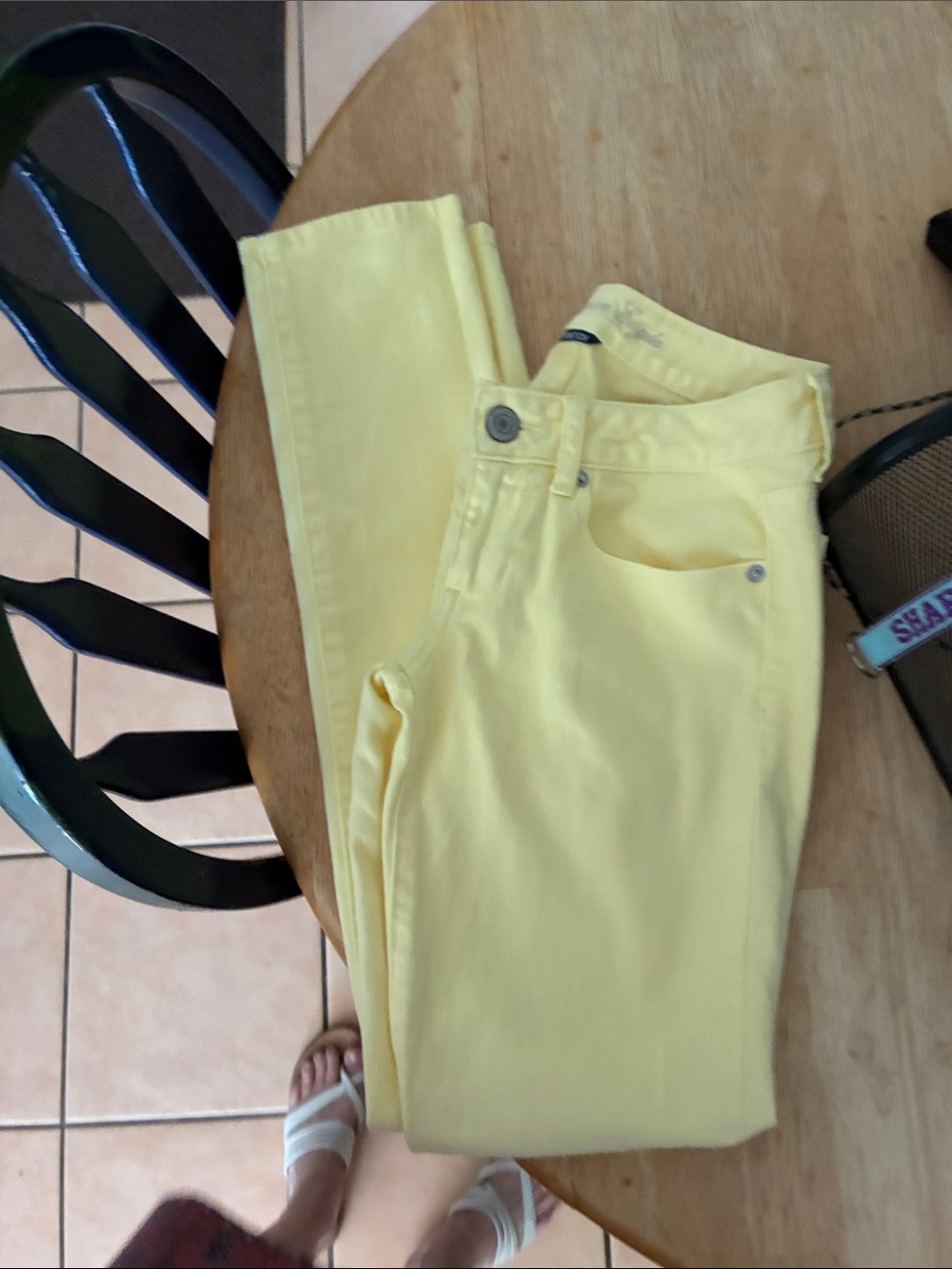 American Eagle Outfitters Lemon Yellow Skinny Jeans